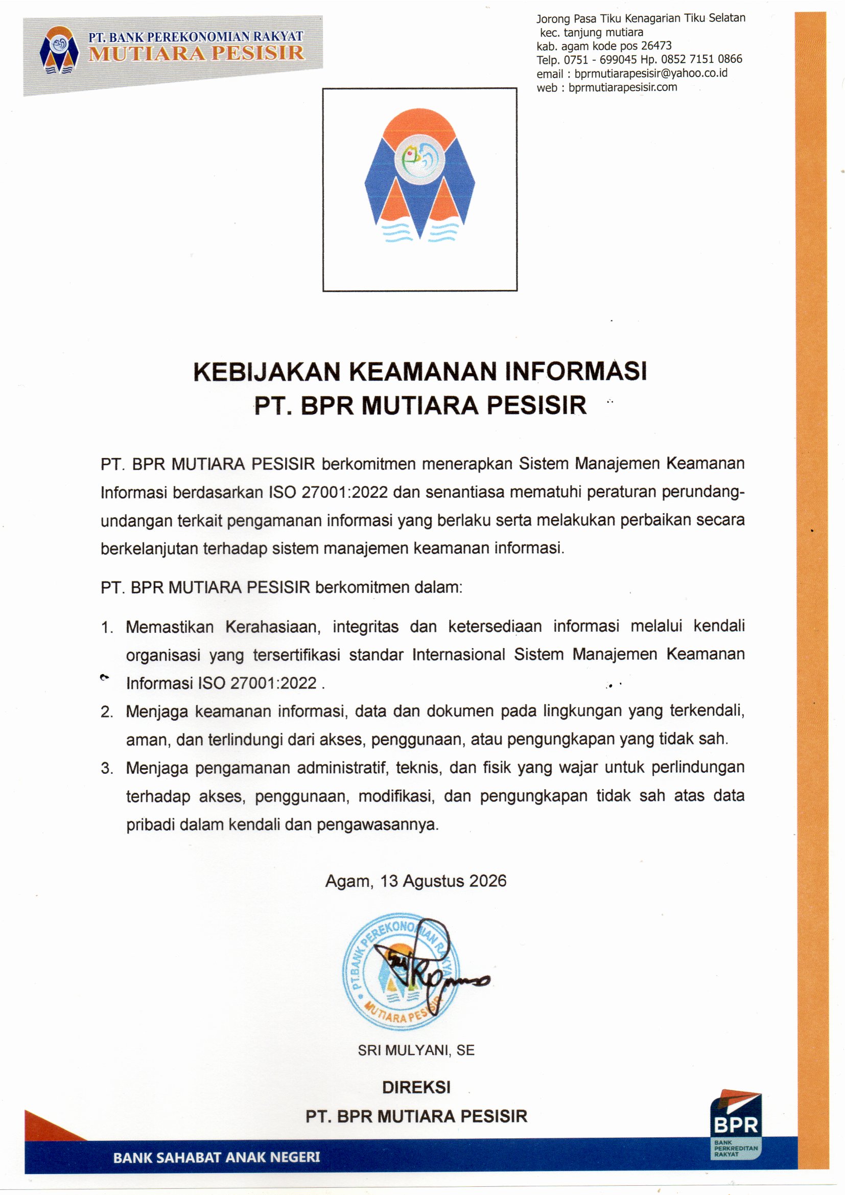Surat Kebijakan Keamanan Informasi