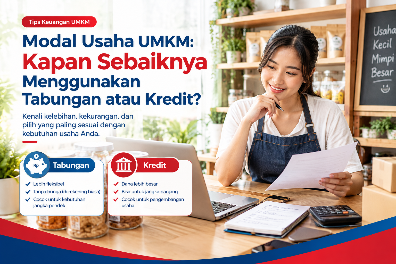 Modal Usaha UMKM: Kapan Sebaiknya Menggunakan Tabungan atau Kredit?